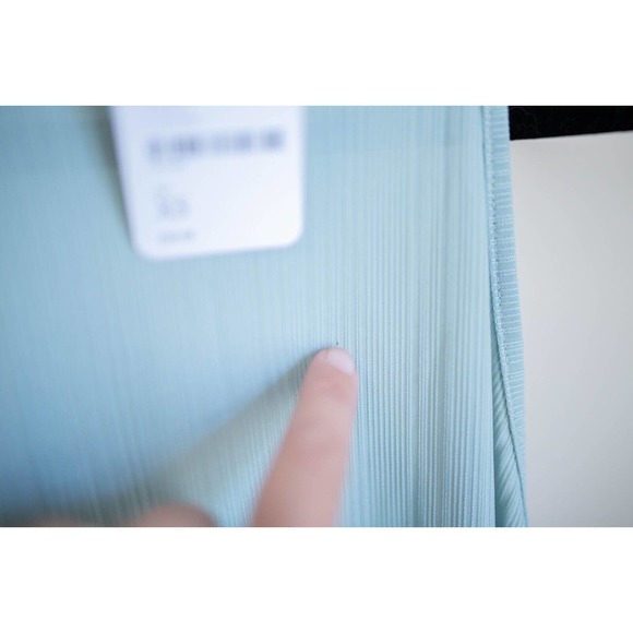 FREE PEOPLE Intimately NWT Slinky High Neck Blue Ribbed Tank Top SZ XS - Picture 10 of 10